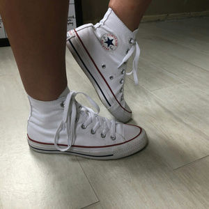 Converse White All Star hightops Women's size 6